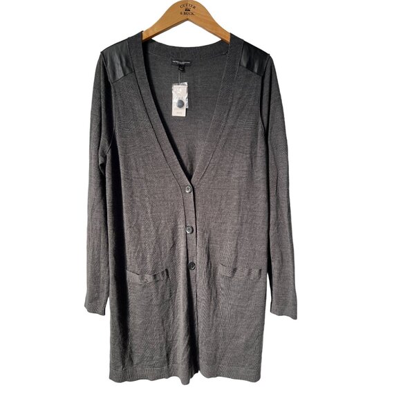 Lane Bryant Fine Merino Collection Cardigan Sweater Womens 14/16 Gray Cozy NEW F - Picture 1 of 8